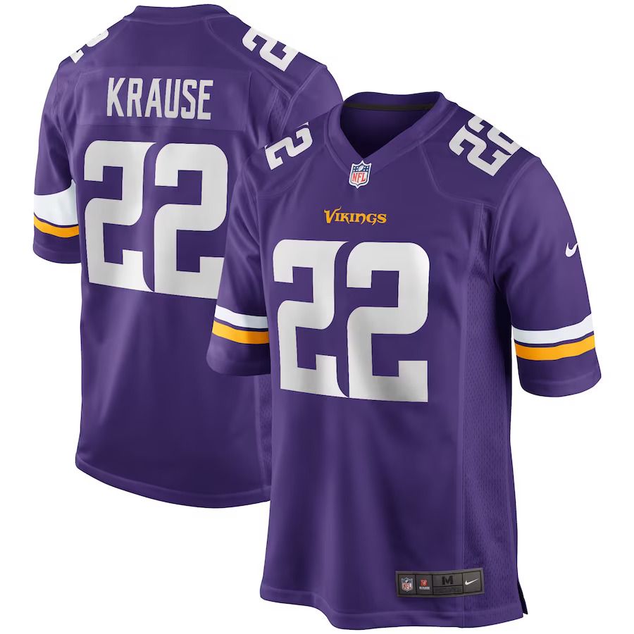 Men Minnesota Vikings 22 Paul Krause Nike Purple Game Retired Player NFL Jersey